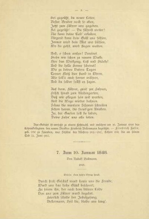 7. Zum 10. Januar 1848