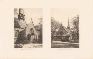 Englische Kirche St. George, Berlin: Ansichten (aus: Atlas zur Zeitschrift für Bauwesen, hrsg. v. F. Endell, Jg. 37, 1887)