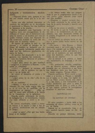 Capítulo III - La aventura del domingo