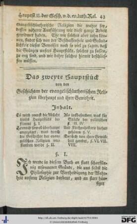 Das zweyte Hauptstück.