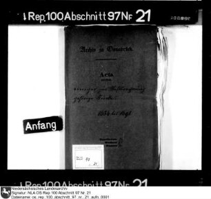 Einige zur Stiftsrechnung gehörige Stücke