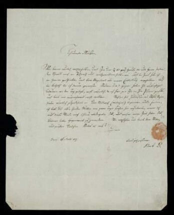 Nr. 24: Brief von Karl Otfried Müller an seine Mutter, Ohne Ort, 16.7.1819