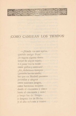 !Cómo cambean los tiempos!
