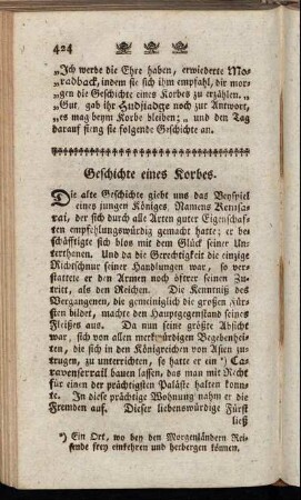 Geschichte eines Korbes.