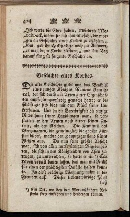 Geschichte eines Korbes.