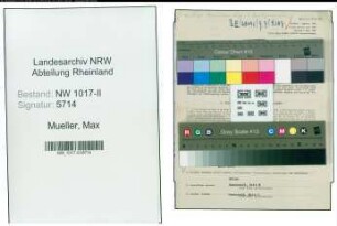 Entnazifizierung Max Mueller , geb. 09.03.1901 (Fachmeister)