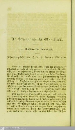 Die Schmetterlinge der Oberlausitz