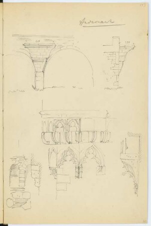 Stiftskirche, Andernach: Details (aus: Skizzen- und Fotoalbum 2)