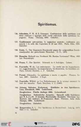 Spiritismus (Nr. 736-751)