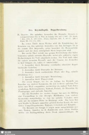 15c. Krystalloptik. Doppelbrechung