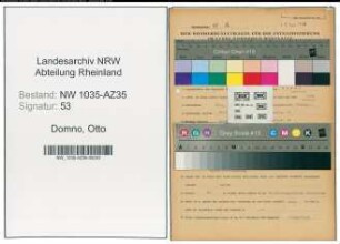 Entnazifizierung Otto Domno , geb. 23.03.1904 (Bergmann)