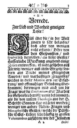 Vorrede. Zur Lieb und Warheit geneigter Leser!