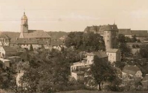 Nossen, Stadtansicht : Stadtansicht mit Stadtkirche und Schloß