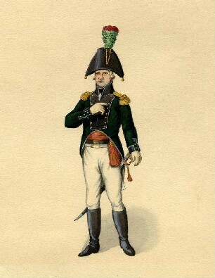 Uniformbild, Infanterieoffizier der dänischen Armee