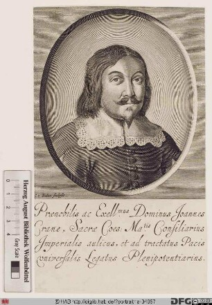 Bildnis Johann (Baptist) Crane (Krane) (1652 Edler von)