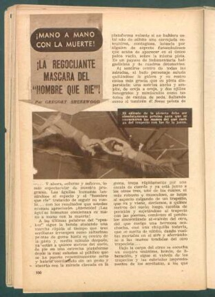 ¡La regocijante máscara del "Hombre que rie" - ¡Mano a mano con la muerte!