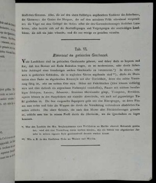 Tab. VI. Rittersaal im gothischen Geschmack