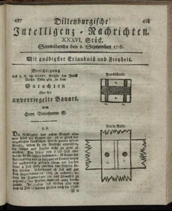 XXXVI. Stück. Sonnabends den 8. September 1798.