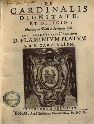 De cardinalis dignitate, et officio