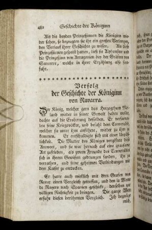 Verfolg der Geschichte der Königinn von Navarra