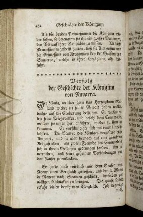 Verfolg der Geschichte der Königinn von Navarra