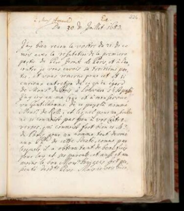 Ee. Une autre reponse à Mr. Arn. du 30. Juill. 1683.