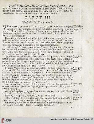 Caput III: Distributio Venae Portae