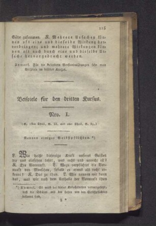 Beispiele für den dritten Kursus.