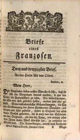 Schildernder Vergleich des Characters der englischen und französischen Nation, 2