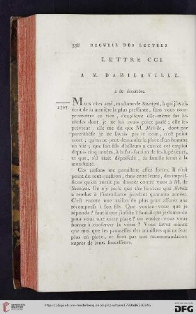 (Lettre CCI - CCX)