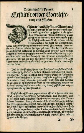 Ordnung guter Policey.
