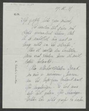 Brief an Arnold Schönberg : 17.12.1931