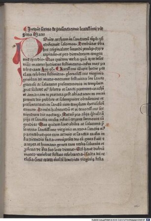 Sermo de praesentatione beatissimae virginis Mariae