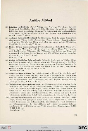 Antike Möbel (Nr. 330-362)