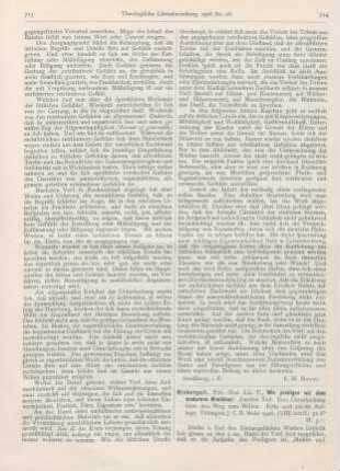 714-716 [Rezension] Niebergall, Friedrich, Wie predigen wir dem modernen Menschen? 2. Teil: Eine Untersuchung über den Weg zum Willen. 1. u. 2. Aufl