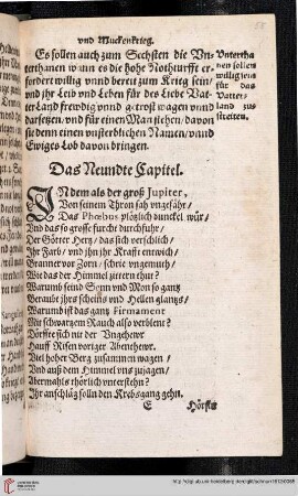 Das Neundte Capitel