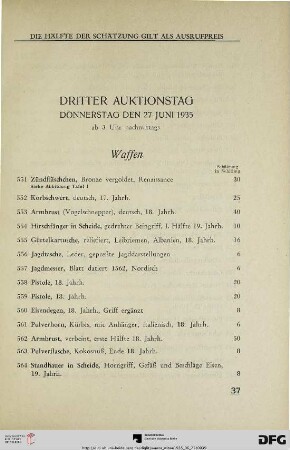 Waffen (Nr. 551-651)