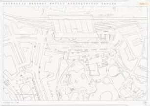 City-Bahnhof, Zoologischer Garten, Berlin-Charlottenburg Schinkelwettbewerb 1987: Lageplan 1:500