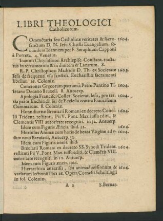 Libri Theologici Catholicorum.