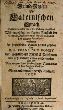 Grund-Regeln der lateinischen Sprach