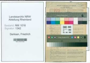 Entnazifizierung Friedrich Derksen , geb. 19.07.1880 (Postbetriebsassistent)