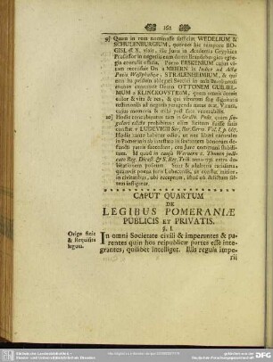 Caput Quartum De Legibus Pomeraniae Publicis Et Privatis