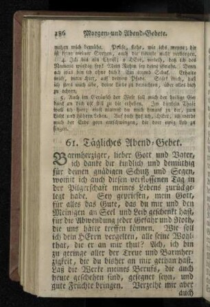 61. Tägliches Abend-Gebet