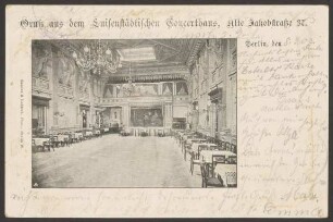 Ansichtskarte "Gruss aus dem Luisenstädtischen Concerthaus", Alte Jakobstraße 37 [1/2]