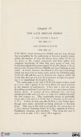 Chapter IV: The Late Minoan Period