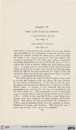 Chapter IV: The Late Minoan Period