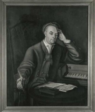Porträt Georg Friedrich Händel, komponierend am Spinett