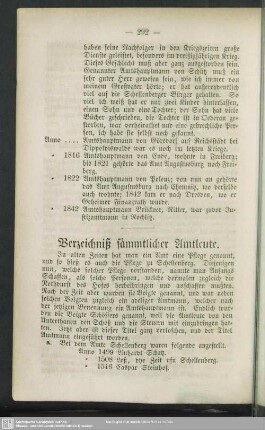 Verzeichniß sämmtlicher Amtsleute