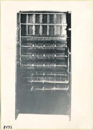 Bewag-Fernsteuerung Schrank Rückseite; Foto 1953