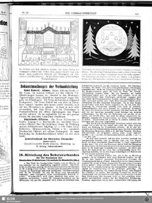 15. Mitteilung des Schutzverbandes für die Genossen der Deutschen Präzisions-Uhrenfabrik Glashütte (Sa.)
